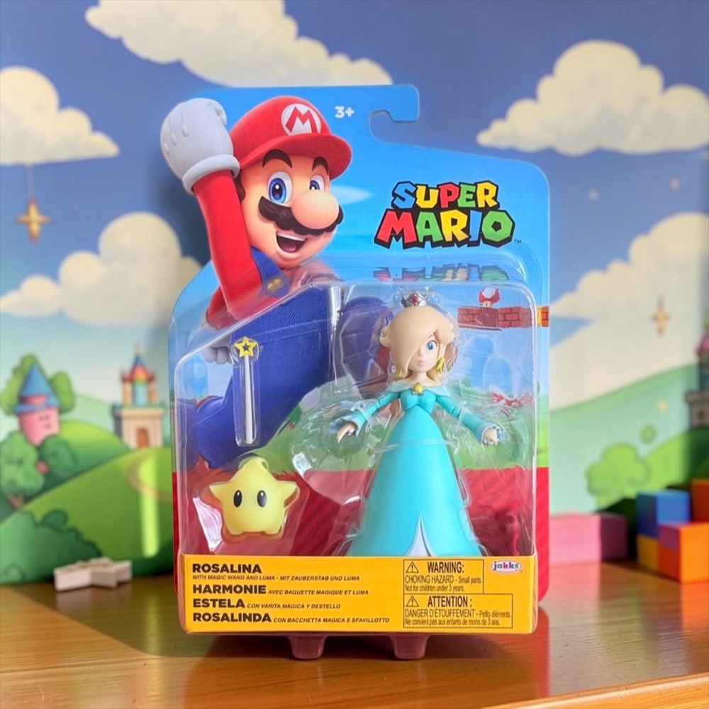 Jakks Pacific Super Mario Rosalina 4 Inch Action Figure with Wand and Luma NEW